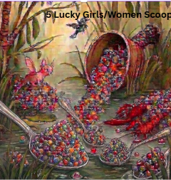5 Lucky Girl/Women Scoop + 4 Bonus Item